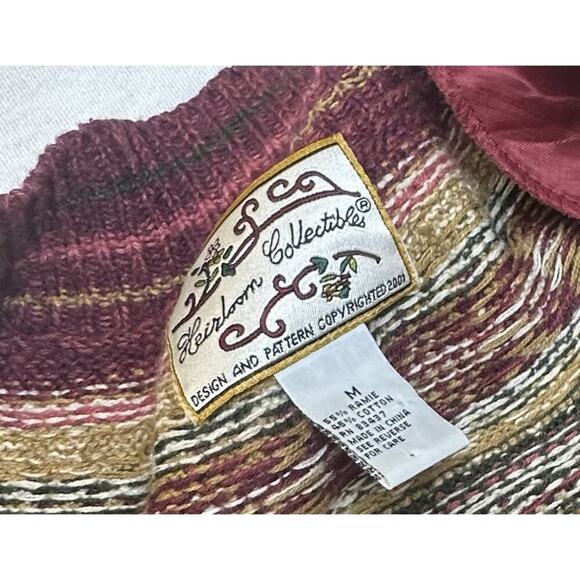 Vintage 90s Heirloom Collectibles Womens M Cardigan Sweater Full Zip Fair Isle - Picture 2 of 4